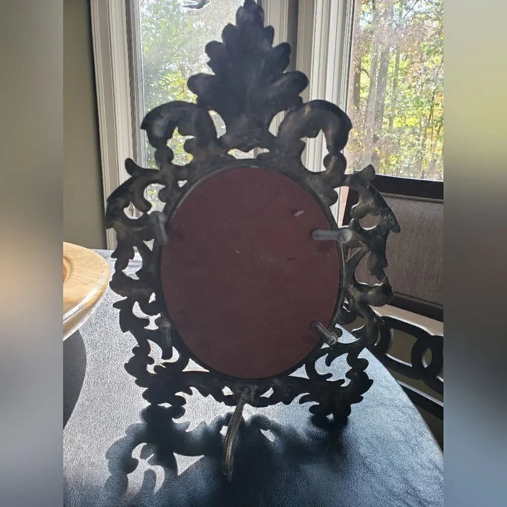 Antique Ornate Metal Picture Frame